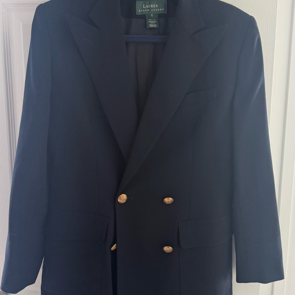Lauren by Ralph Lauren Women’s Midnight Blue Jacket with Gold Accents size 6 - Picture 3 of 7